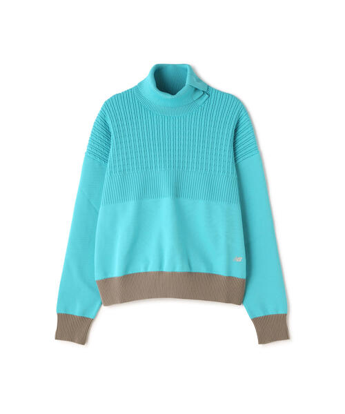 New Balance Golf(ニューバランスゴルフ)の「【直営店舗限定】タートルネック ニット プルオーバー (WOMENS)(Tシャツ/カットソー・レディース・ブラック/ブルー系その他/ホワイト・MEDIUM/SMALL/LARGE)」の5枚目の写真