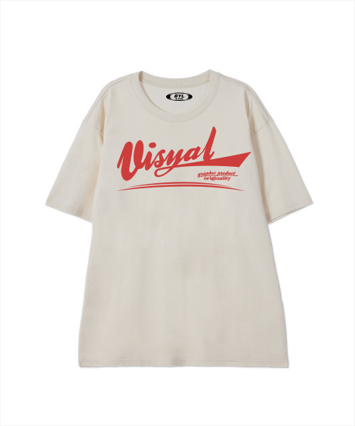 BY.L(バイエル)の「パッケージングロゴ半袖Tシャツクリーム(Tシャツ/カットソー・メンズ・その他・MEDIUM/LARGE/X-LARGE)」の1枚目の写真