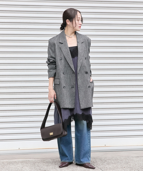 JOURNAL STANDARD（ジャーナルスタンダード）の「フィブリルリヨセルキャミワンピース（ワンピース・レディース・ネイビー・FREE）」の14枚目の写真