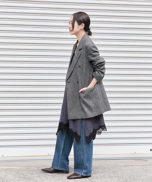 JOURNAL STANDARD（ジャーナルスタンダード）の「フィブリルリヨセルキャミワンピース（ワンピース・レディース・ネイビー・FREE）」の15枚目の写真