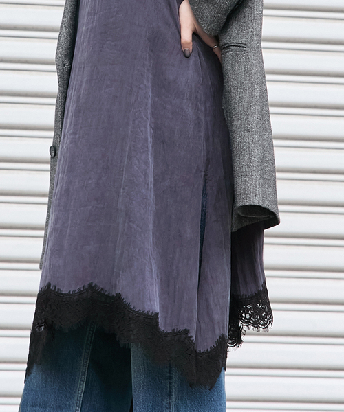 JOURNAL STANDARD（ジャーナルスタンダード）の「フィブリルリヨセルキャミワンピース（ワンピース・レディース・ネイビー・FREE）」の5枚目の写真