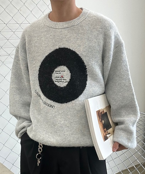 UNDERSTATEMENTs(アンダーステイトメント)の「【ユニセックス】デザインジャガードシャギーニット(ニット/セーター・メンズ・ブラック/グレー/ブラウン/ブラック系その他・MEDIUM/LARGE)」の3枚目の写真