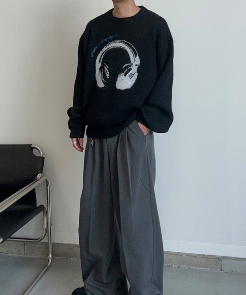 UNDERSTATEMENTs(アンダーステイトメント)の「【ユニセックス】デザインジャガードシャギーニット(ニット/セーター・メンズ・ブラック/グレー/ブラウン/ブラック系その他・MEDIUM/LARGE)」の10枚目の写真