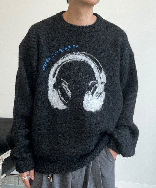 UNDERSTATEMENTs(アンダーステイトメント)の「【ユニセックス】デザインジャガードシャギーニット(ニット/セーター・メンズ・ブラック/グレー/ブラウン/ブラック系その他・MEDIUM/LARGE)」の7枚目の写真