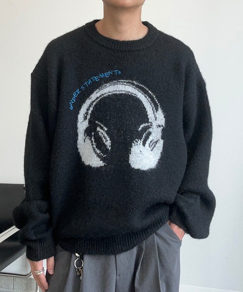 UNDERSTATEMENTs(アンダーステイトメント)の「【ユニセックス】デザインジャガードシャギーニット(ニット/セーター・メンズ・ブラック/グレー/ブラウン/ブラック系その他・MEDIUM/LARGE)」の8枚目の写真