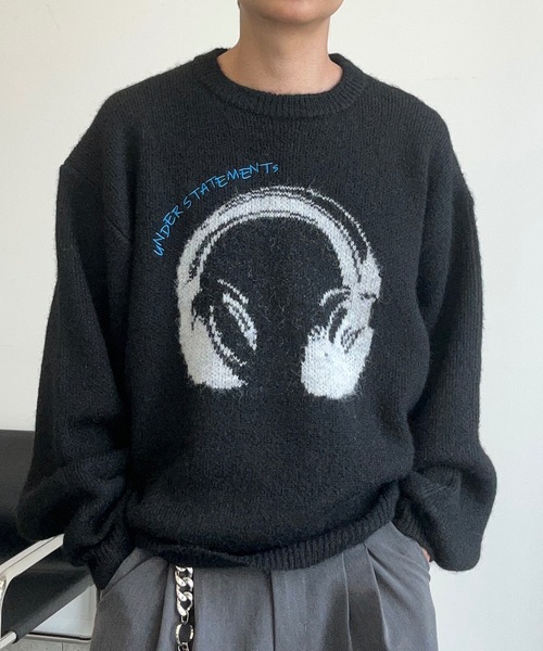 UNDERSTATEMENTs(アンダーステイトメント)の「【ユニセックス】デザインジャガードシャギーニット(ニット/セーター・メンズ・ブラック/グレー/ブラウン/ブラック系その他・MEDIUM/LARGE)」の9枚目の写真