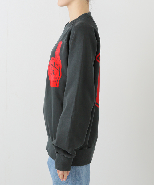 ARIES（アリーズ）の「【ARIES / アリーズ】 Faded Supportive Finger Raglan Sw AR2002104（スウェット・レディース・ブラック・MEDIUM）」の8枚目の写真