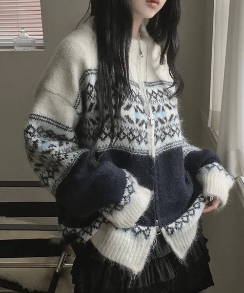 UNUS ノルディックアームカーディガン（ボレロ） anuans（アニュアンス）の「ノルディックニットカーディガン