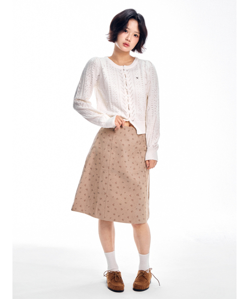ADOREBELLE(アドルベール)の「ハートパンチングボカシカーディガン - アイボリー(カーディガン/ボレロ・レディース・その他・FREE)」の3枚目の写真