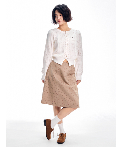 ADOREBELLE(アドルベール)の「ハートパンチングボカシカーディガン - アイボリー(カーディガン/ボレロ・レディース・その他・FREE)」の4枚目の写真