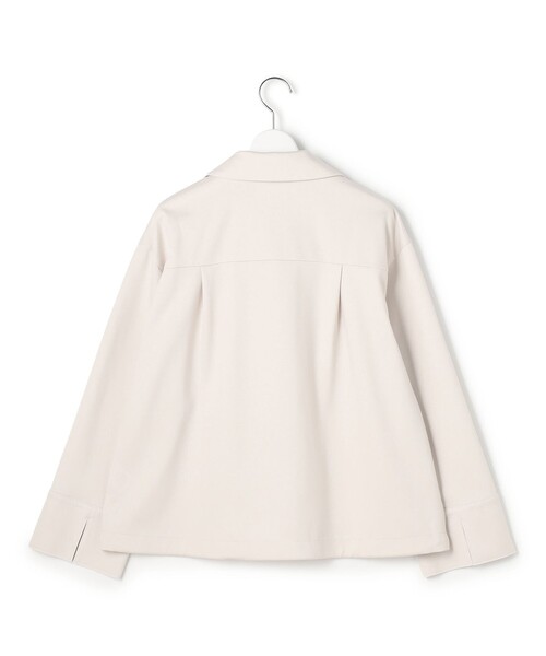 23区 L(ニジュウサンクオオキイサイズ)の「コンパクトツイル スキッパー カットソー(Tシャツ/カットソー・レディース・ブラック系/ベージュ系・46/44)」の9枚目の写真