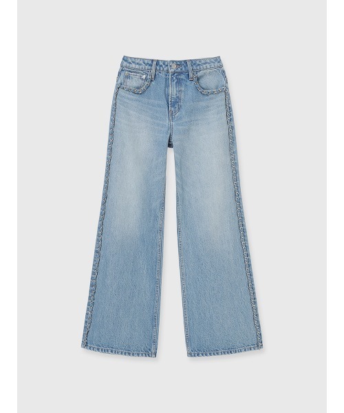 EIMY ISTOIRE（エイミーイストワール）の「デコラティブワイドレッグデニム（デニムパンツ・レディース・ライトブルー・24/23）」の15枚目の写真