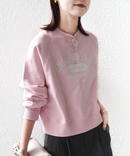 SHIPS（シップス）の「【SHIPS別注】TENNESSEE:〈洗濯機可能〉ロゴ スウェット（スウェット・レディース・ピンク/チャコールグレー・ONE SIZE）」の14枚目の写真