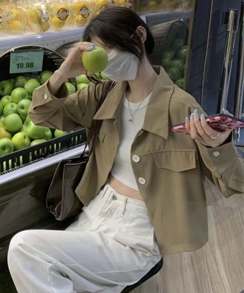 Flugge（フラッジー）の「ショートシャツジャケット（その他アウター・レディース・ベージュ・MEDIUM/LARGE）」の6枚目の写真