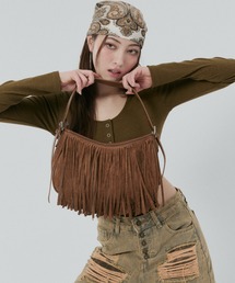 BLONDEY（ブロンディ）の「スウェードフリンジショルダーバッグ（トートバッグ）」