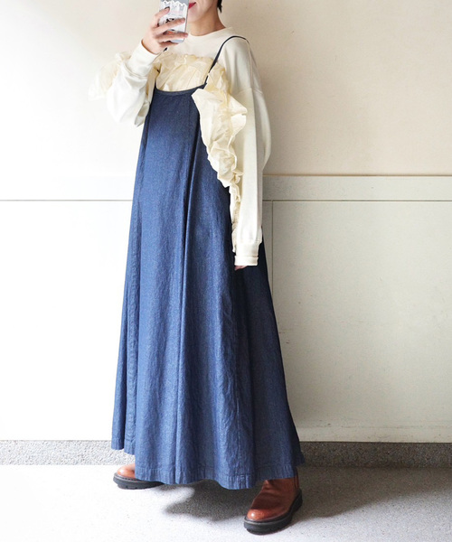 JOURNAL STANDARD LUXE(ジャーナルスタンダード ラックス)の「IDGキャミワンピース(ワンピース・レディース・ネイビー・FREE)」の2枚目の写真