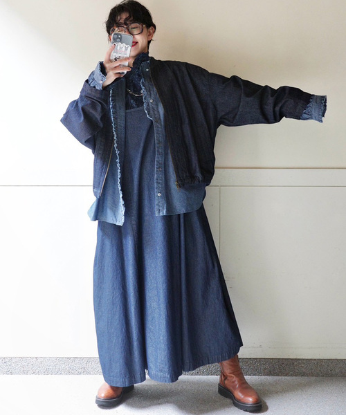 JOURNAL STANDARD LUXE(ジャーナルスタンダード ラックス)の「IDGキャミワンピース(ワンピース・レディース・ネイビー・FREE)」の4枚目の写真