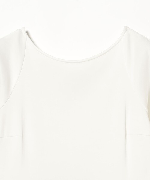 EFFE BEAMS(エッフェビームス)の「ROOM NO.8 BLACK / コンビ ギャザー ドレス(ワンピース・レディース・オフホワイト/ブラック・ONE SIZE)」の4枚目の写真