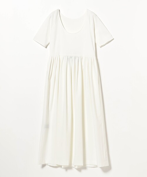 EFFE BEAMS(エッフェビームス)の「ROOM NO.8 BLACK / コンビ ギャザー ドレス(ワンピース・レディース・オフホワイト/ブラック・ONE SIZE)」の9枚目の写真