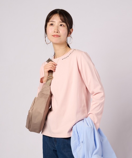Arnold Palmer(アーノルドパーマー)の「ワンポイントロゴ ベーシック ロングスリーブTシャツ(Tシャツ/カットソー・レディース・クリーム/ネイビー/ピンク・S/M/L)」の1枚目の写真