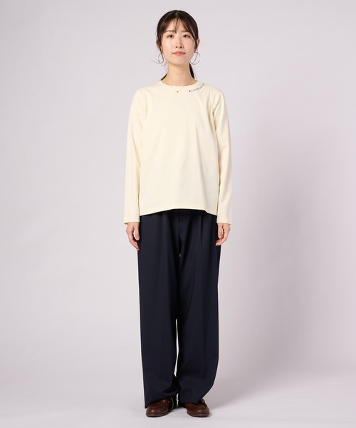 Arnold Palmer(アーノルドパーマー)の「ワンポイントロゴ ベーシック ロングスリーブTシャツ(Tシャツ/カットソー・レディース・クリーム/ネイビー/ピンク・S/M/L)」の13枚目の写真