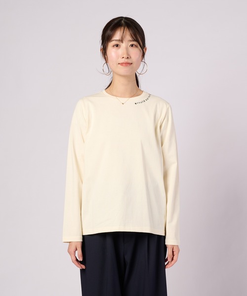 Arnold Palmer(アーノルドパーマー)の「ワンポイントロゴ ベーシック ロングスリーブTシャツ(Tシャツ/カットソー・レディース・クリーム/ネイビー/ピンク・S/M/L)」の16枚目の写真