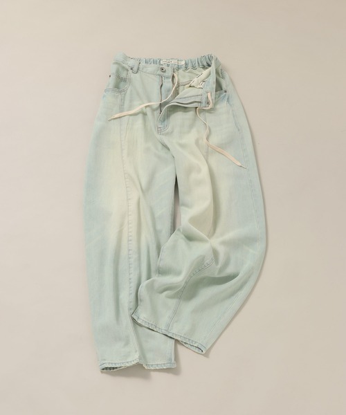 niko and...（ニコアンド）の「[NKJ 2026SS] 3Dドロップデニムパンツ（デニムパンツ・レディース・インディゴブルー/ライトブルー/サックスブルー/グリーン・MEDIUM/LARGE/SMALL）」の2枚目の写真