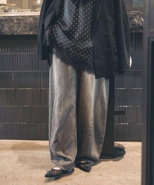 3Dドロップデニムパンツ [NKJ 2026AW]（デニムパンツ）｜niko and
