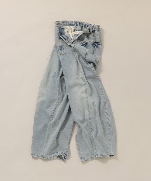 niko and...（ニコアンド）の「[NKJ 2026SS] 3Dドロップデニムパンツ（デニムパンツ・レディース・インディゴブルー/ライトブルー/サックスブルー/グリーン・MEDIUM/LARGE/SMALL）」の3枚目の写真