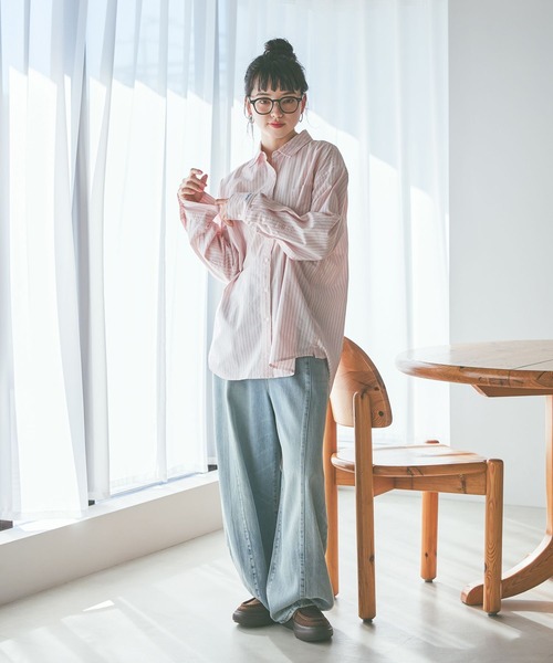 niko and...（ニコアンド）の「[NKJ 2026SS] 3Dドロップデニムパンツ（デニムパンツ・レディース・インディゴブルー/ライトブルー/サックスブルー/グリーン・MEDIUM/LARGE/SMALL）」の5枚目の写真