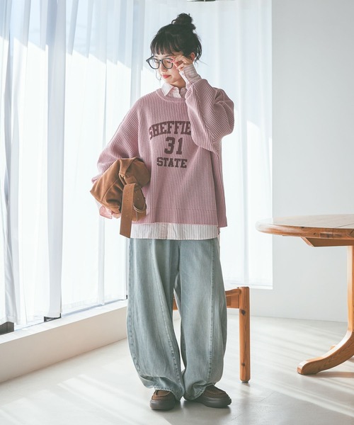 niko and...（ニコアンド）の「[NKJ 2026SS] 3Dドロップデニムパンツ（デニムパンツ・レディース・インディゴブルー/ライトブルー/サックスブルー/グリーン・MEDIUM/LARGE/SMALL）」の7枚目の写真