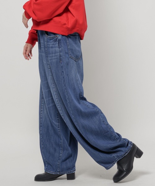 NKJ 2026SS] 3Dドロップデニムパンツ（デニムパンツ）｜niko and