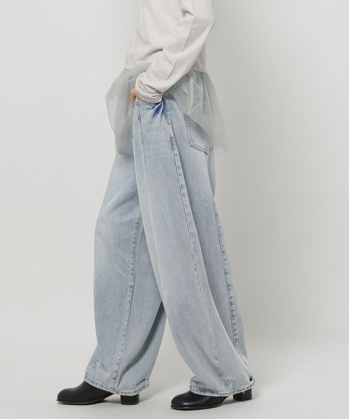 NKJ 2026SS] 3Dドロップデニムパンツ（デニムパンツ）｜niko and