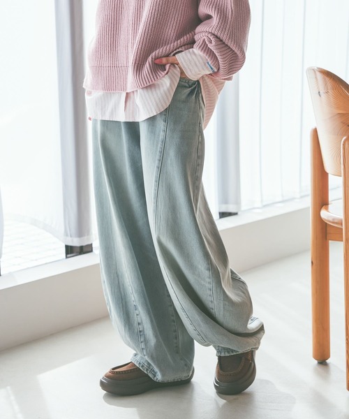 NKJ 2026SS] 3Dドロップデニムパンツ（デニムパンツ）｜niko and