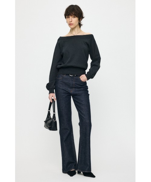 MOUSSY(マウジー)の「SIDE SLIT OFF SHOULDER スウェット(スウェット・レディース・ホワイト/ライトブルー/杢グレー/チャコールグレー・FREE)」の6枚目の写真