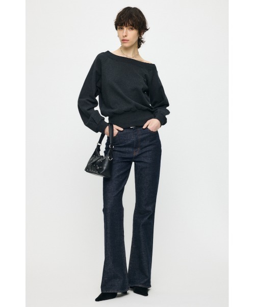 MOUSSY(マウジー)の「SIDE SLIT OFF SHOULDER スウェット(スウェット・レディース・ホワイト/ライトブルー/杢グレー/チャコールグレー・FREE)」の8枚目の写真