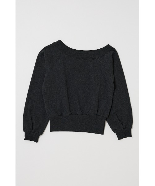 MOUSSY(マウジー)の「SIDE SLIT OFF SHOULDER スウェット(スウェット・レディース・ホワイト/ライトブルー/杢グレー/チャコールグレー・FREE)」の11枚目の写真