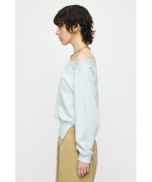 MOUSSY(マウジー)の「SIDE SLIT OFF SHOULDER スウェット(スウェット・レディース・ホワイト/ライトブルー/杢グレー/チャコールグレー・FREE)」の18枚目の写真