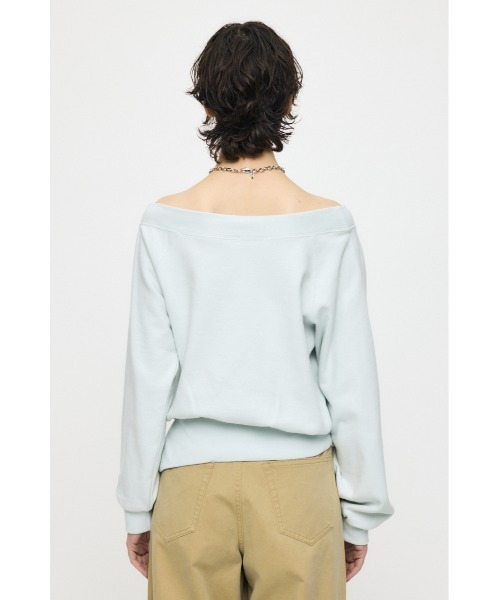 MOUSSY(マウジー)の「SIDE SLIT OFF SHOULDER スウェット(スウェット・レディース・ホワイト/ライトブルー/杢グレー/チャコールグレー・FREE)」の19枚目の写真