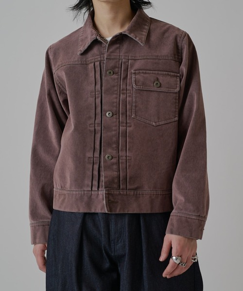 Lui's（ルイス）の「フロッキートラッカーデニムジャケット（デニムジャケット・メンズ・ブラウン/ブラック・S/M）」の2枚目の写真