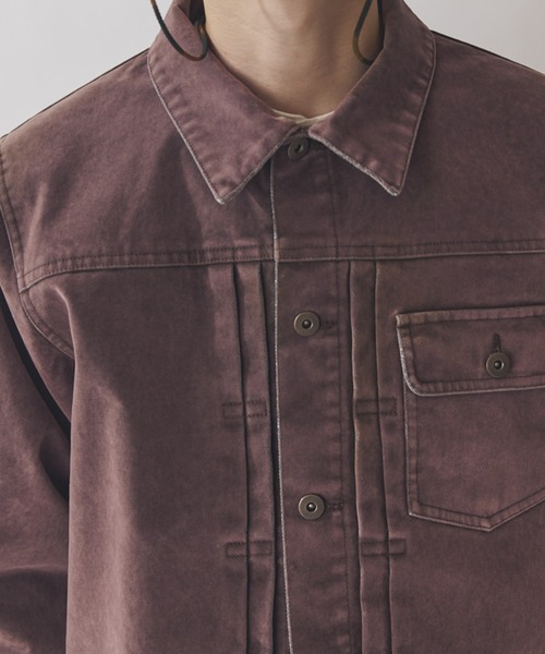 Lui's（ルイス）の「フロッキートラッカーデニムジャケット（デニムジャケット・メンズ・ブラウン/ブラック・S/M）」の3枚目の写真