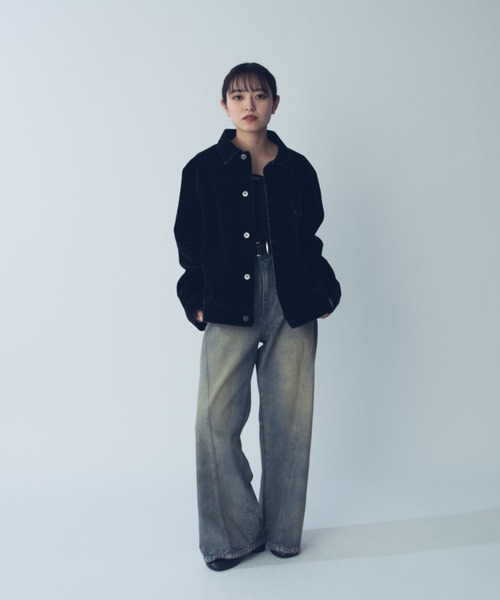 Lui's（ルイス）の「フロッキートラッカーデニムジャケット（デニムジャケット・メンズ・ブラウン/ブラック・S/M）」の10枚目の写真