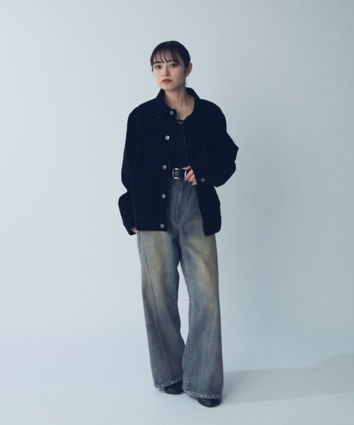 Lui's（ルイス）の「フロッキートラッカーデニムジャケット（デニムジャケット・メンズ・ブラウン/ブラック・S/M）」の11枚目の写真