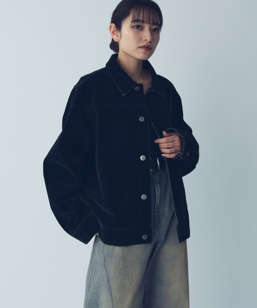 Lui's（ルイス）の「フロッキートラッカーデニムジャケット（デニムジャケット・メンズ・ブラウン/ブラック・S/M）」の6枚目の写真