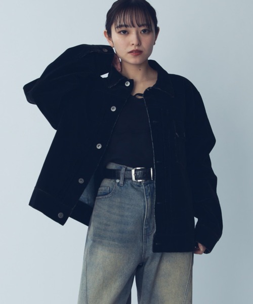 Lui's（ルイス）の「フロッキートラッカーデニムジャケット（デニムジャケット・メンズ・ブラウン/ブラック・S/M）」の7枚目の写真