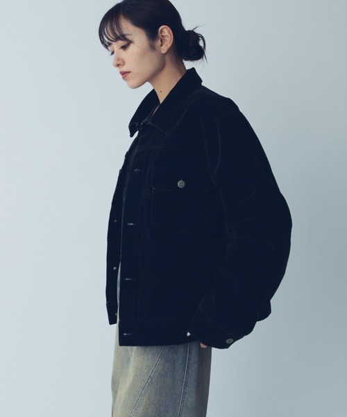 Lui's（ルイス）の「フロッキートラッカーデニムジャケット（デニムジャケット・メンズ・ブラウン/ブラック・S/M）」の8枚目の写真