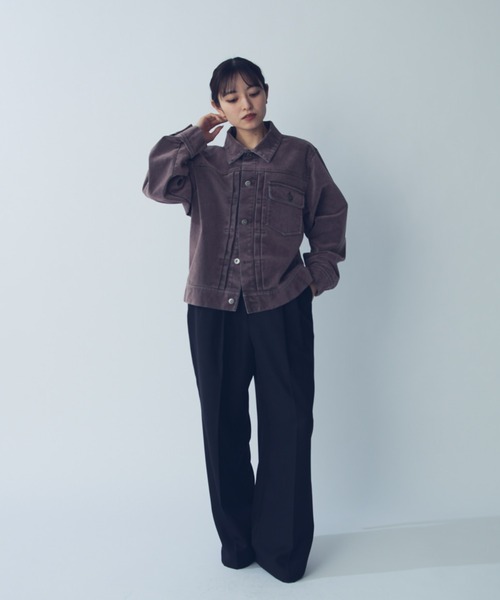 Lui's（ルイス）の「フロッキートラッカーデニムジャケット（デニムジャケット・メンズ・ブラウン/ブラック・S/M）」の15枚目の写真