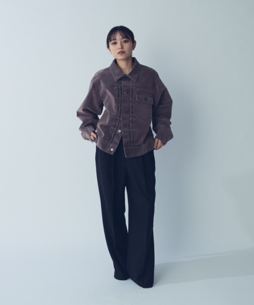 Lui's（ルイス）の「フロッキートラッカーデニムジャケット（デニムジャケット・メンズ・ブラウン/ブラック・S/M）」の17枚目の写真