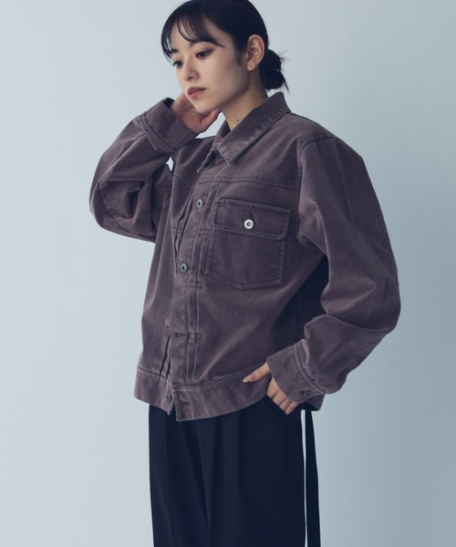 Lui's（ルイス）の「フロッキートラッカーデニムジャケット（デニムジャケット・メンズ・ブラウン/ブラック・S/M）」の12枚目の写真