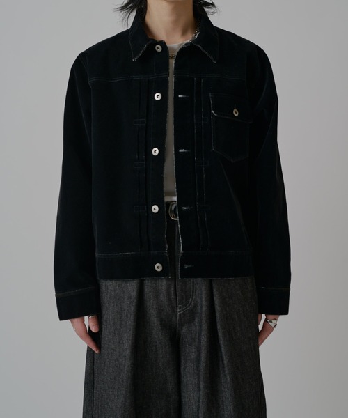 Lui's(ルイス)の「フロッキートラッカーデニムジャケット(デニムジャケット・メンズ・ブラウン/ブラック・S/M)」の6枚目の写真